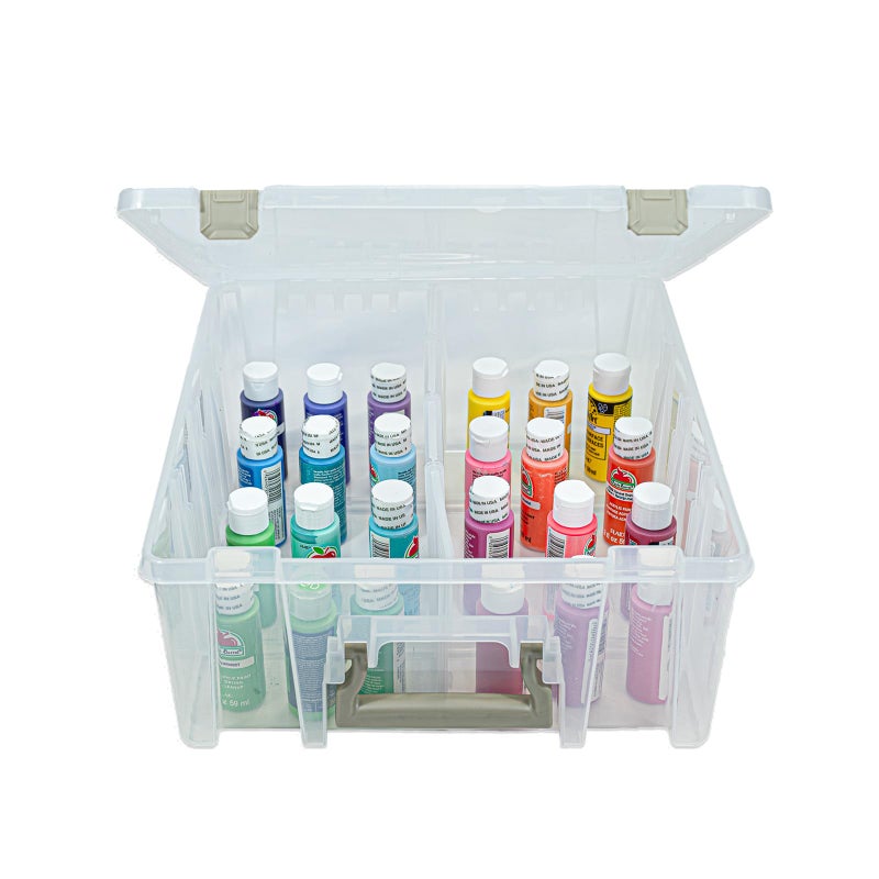 ArtBin 6990SO Super Satchel Double Deep Compartment Box - Art Storage with 8 Removable Compartments, Smart Closure for Craft Supplies (Gold - Pack of 1) - Image 2
